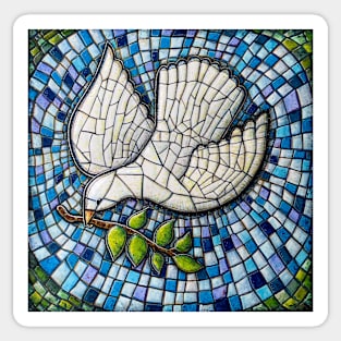 Mosaic Peace Dove Sticker